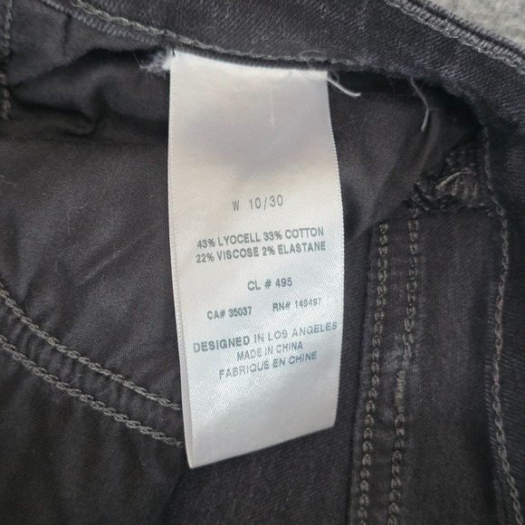 SAM EDELMAN Jeans 28W X 25L The Stiletto High Rise Skinny Ankle Black Raw Hem - Picture 10 of 11